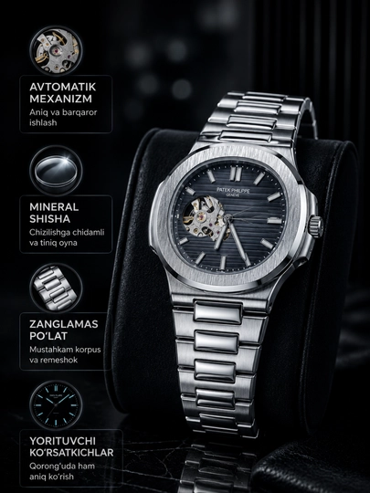 Часы PHATEK PHILIPE — TIMEUZB-PHILIPEEE-ЧЕРН