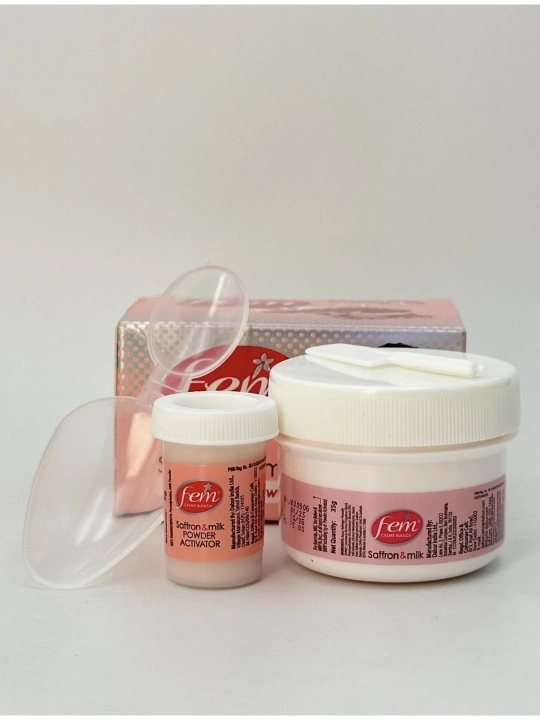 Fem Saffron Milk yuz va qosh tuklari uchun oqartiruvchi krem ayollar uchun 8 gr va 40 gr