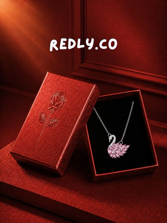 Sovg‘a qutisidagi qizlar uchun Swarovski taqinchoqlari, bo'yin uchun zanjirlar, REDly.co