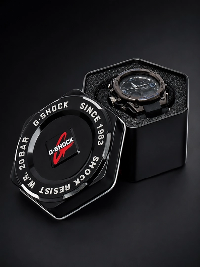 Мужские наручные часы Sport Titan Black —Премиальные спортивные часы с защитой от ударов — VAQTWAT-00W0176-ЧЕРН