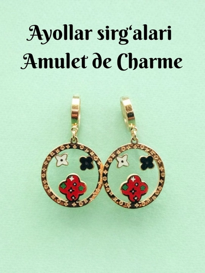 Серьги женские Amulet de Charme — RHNBT-RHNBT14AML-ЗОЛОТ