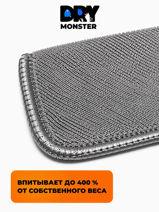 Микрофибра для стекол DRY Monster, 34x35 см, салфетка без разводов, для авто