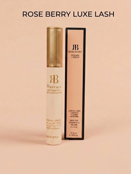 Водостойкая тушь для ресниц Rose Berry Luxe Lash (Mascara), 8мл - 