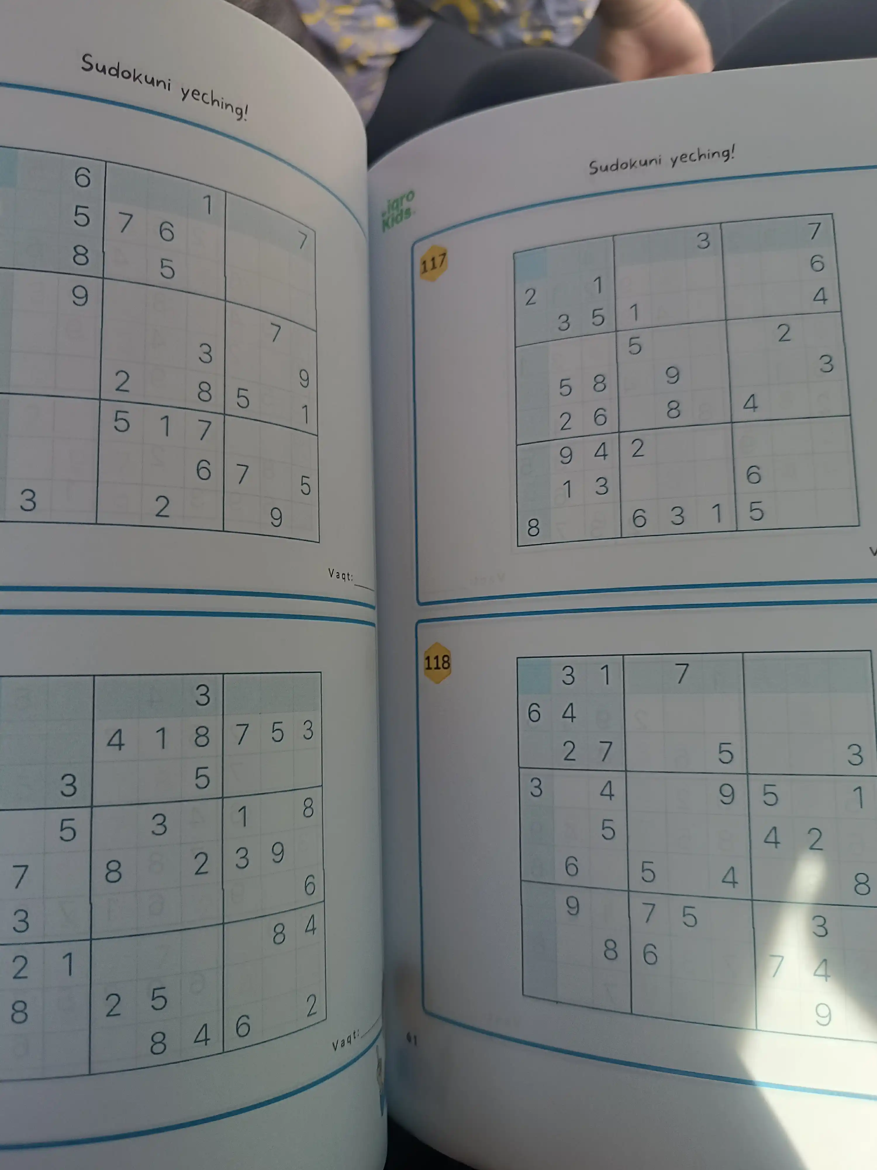 Sudoku – mantiqiy boshqotirmalar