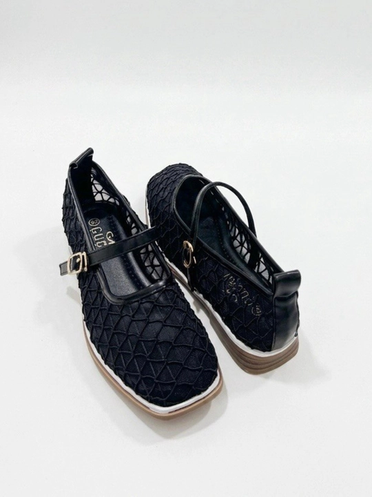 GUERO Ayollar Balerinkasi To‘rli Elegant Model, Qora/Oq/Tilla/Kumush, XF02