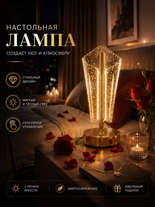 3 xil darajadagi yorug'lik bilan LED tungi chiroq - 