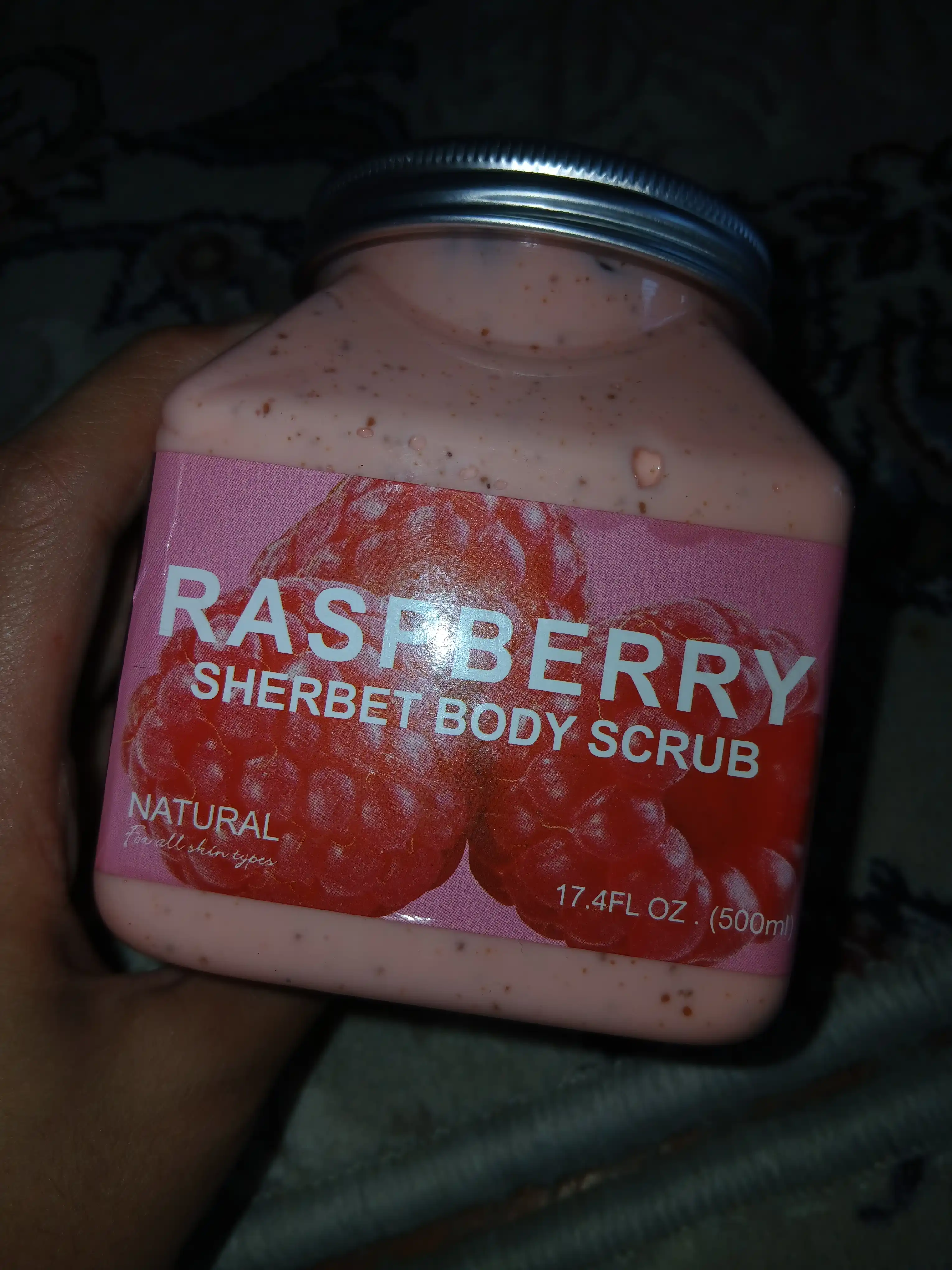 Скраб для лица и тела Wokal Sherbet Body Scrub, с экстрактом малины и клубники, 500/350 гр