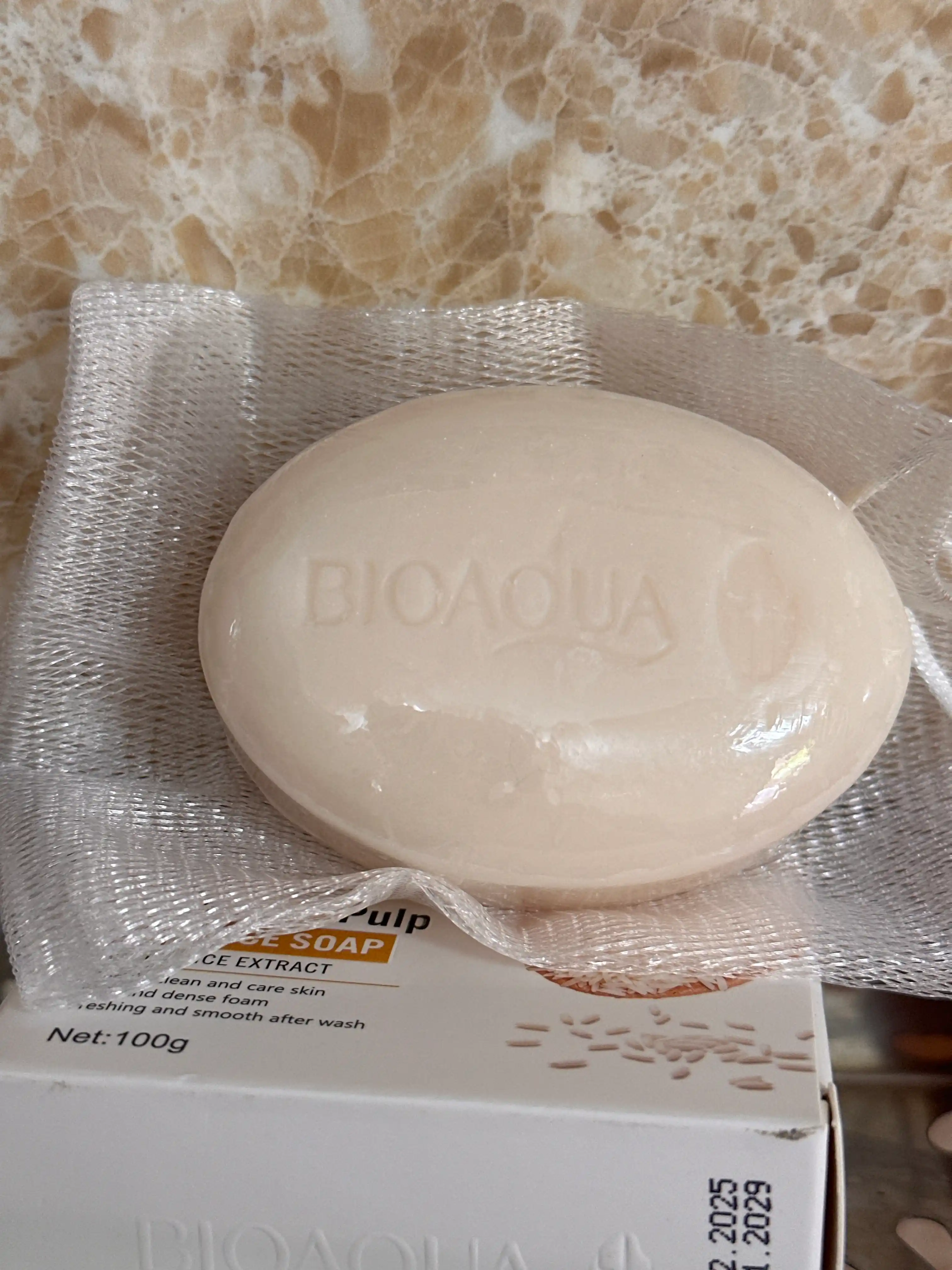 Мыло для лица, отбеливающее, BIOAQUA, с экстрактом риса, для лица и тела, 100 г