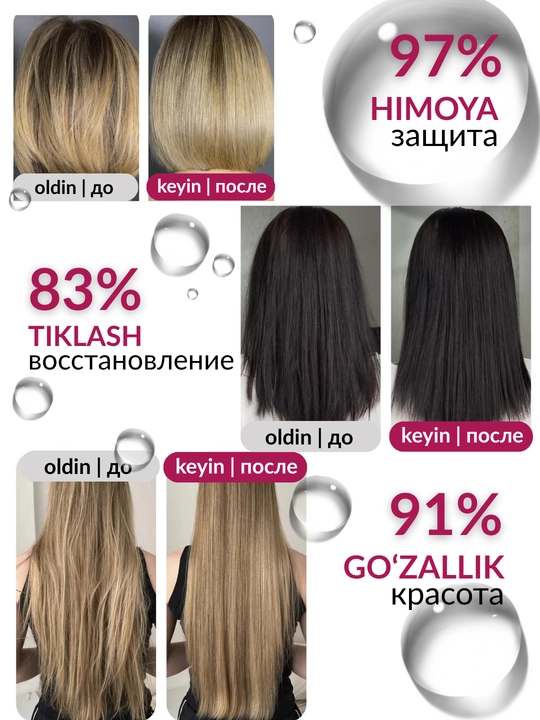Keratinli tiklovchi soch niqobi, MIXIT "RE:START" Keratin Mask, 500 ml