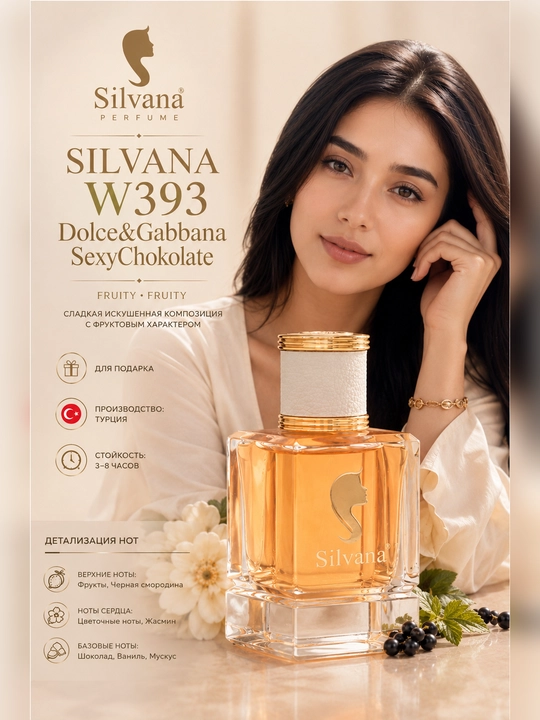 Parfyumlangan suv SILVANA 5 variant, 50 va 18 ml - 