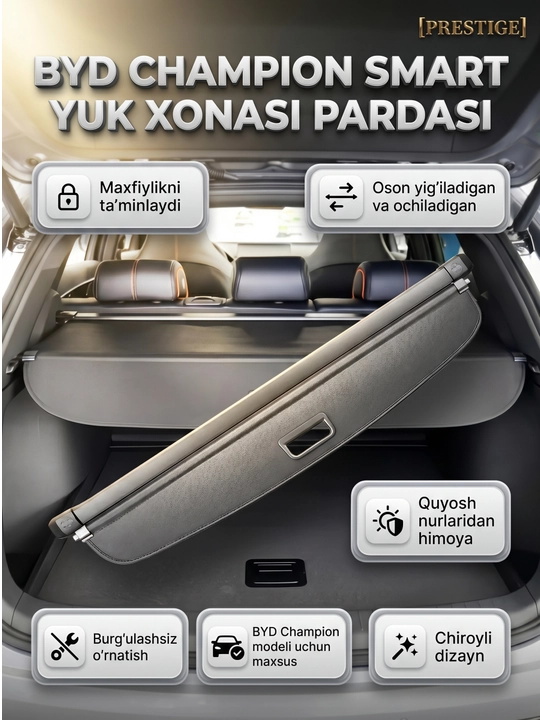 BYD Champion avtomobillari uchun smart bagaj pardasi, yuk xonasi himoya qoplamasi - 