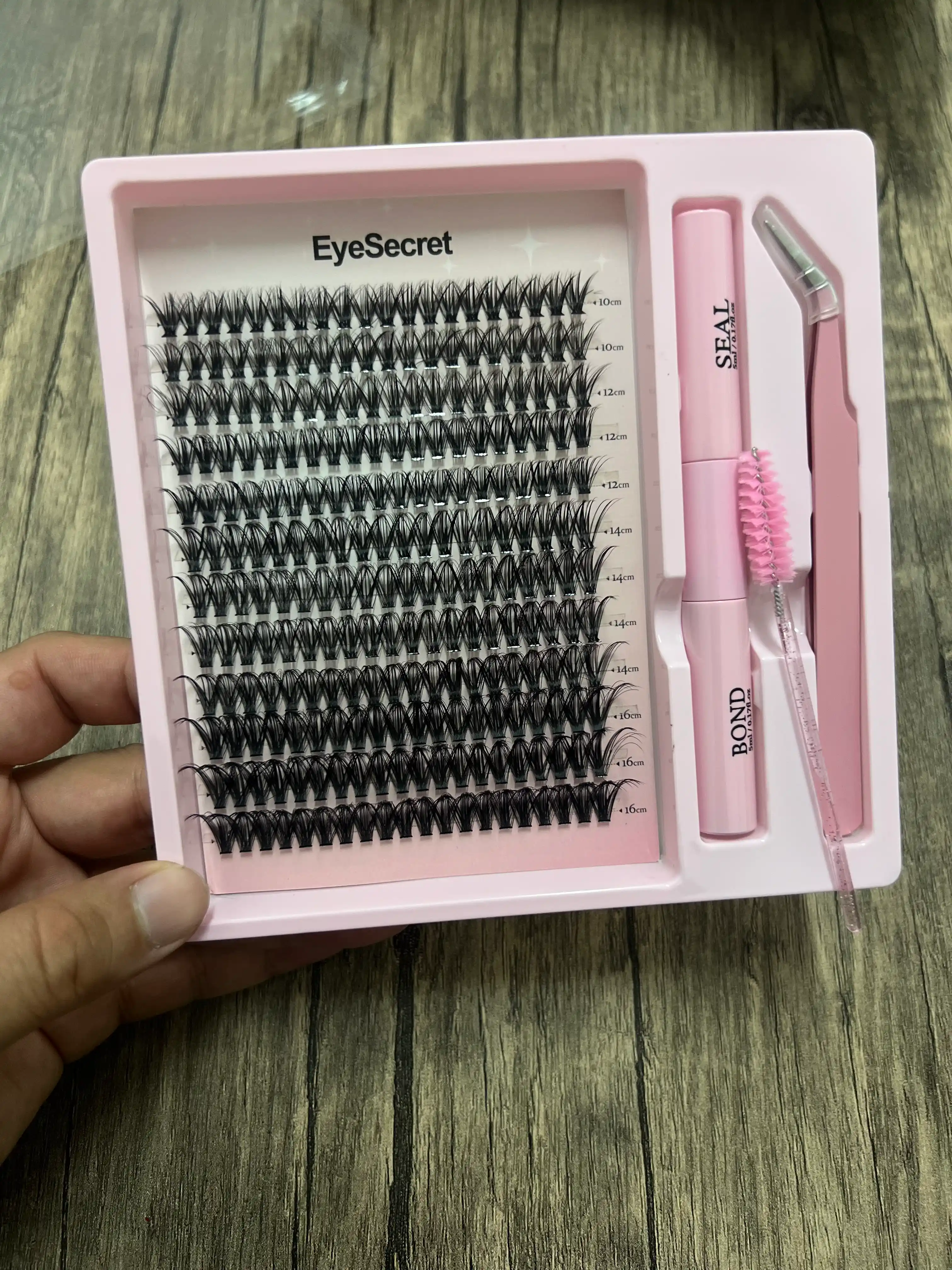 EyeSecret kiprik to‘plami – 240 dona, elim bilan, 3D+4D hajm, D egilish