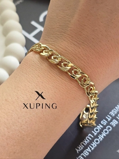 Браслет Xuping на руку, золотистое покрытие, вечерний аксессуар — LUNA95-BRASLET7777-КОРРОЗ