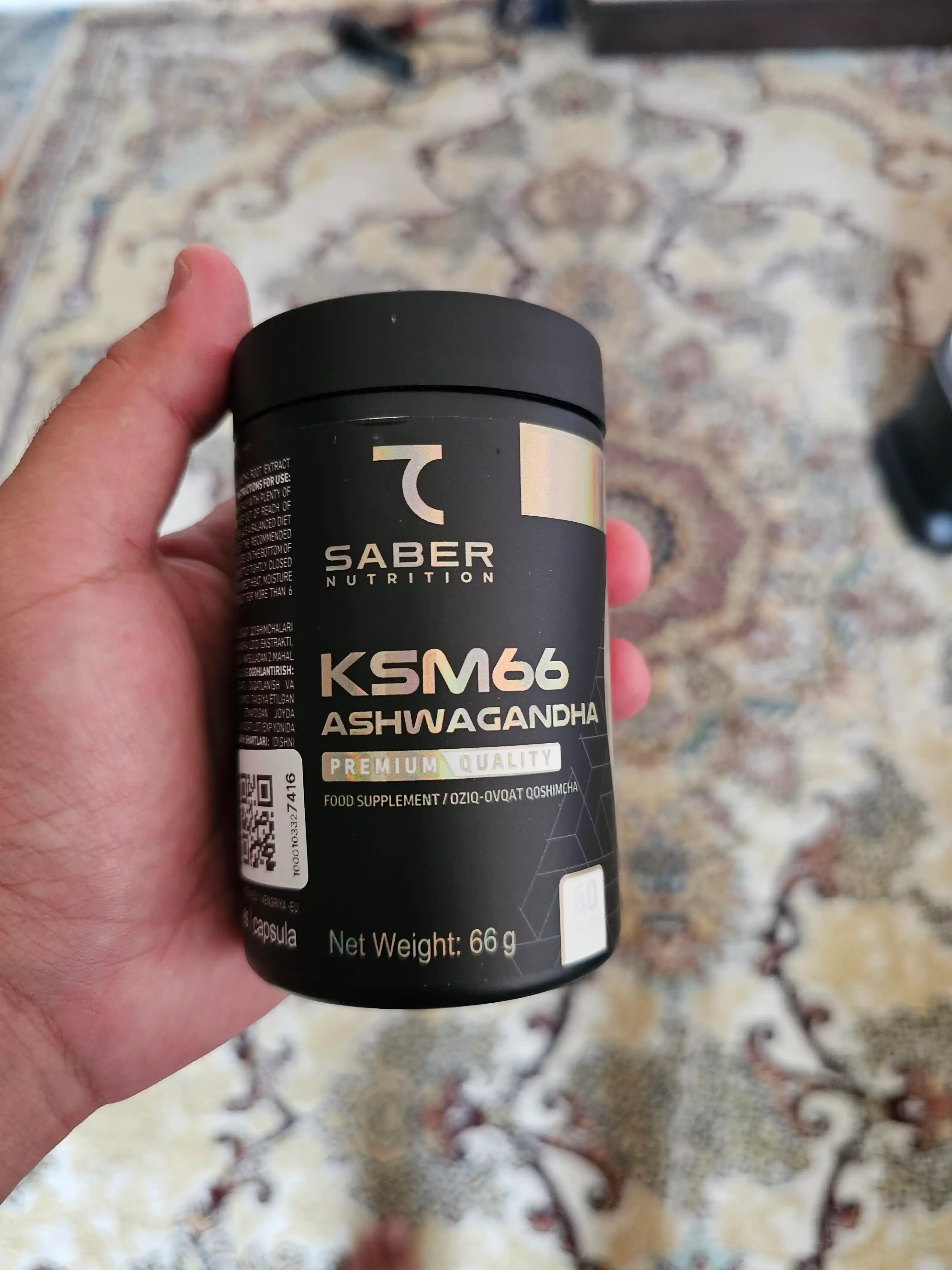 Ashvaganda KSM66 7SABER, 60 porsiya