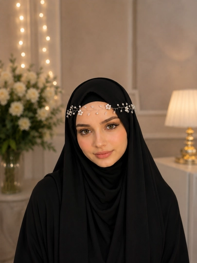 Диадема, украшение для платка — LUVZA-DIYADEMADF-БЕЖМЕЛ