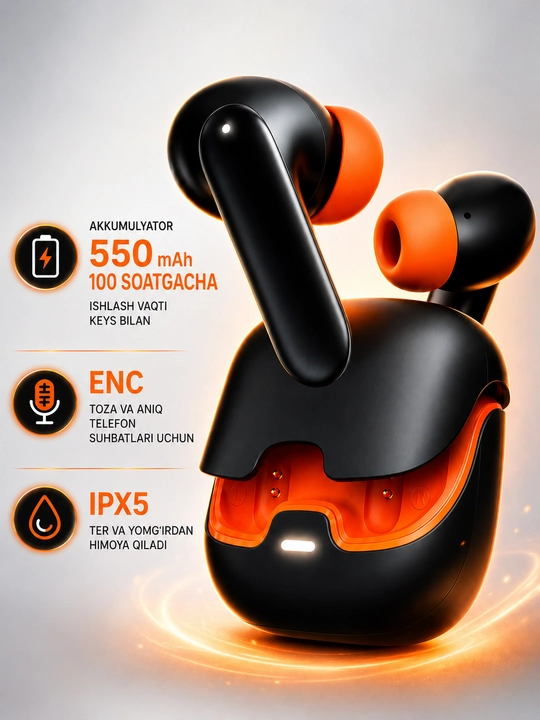 Simsiz Bluetooth quloqchinlar, TWS sensorli naushnik, iPhone va Android uchun mos, YL01