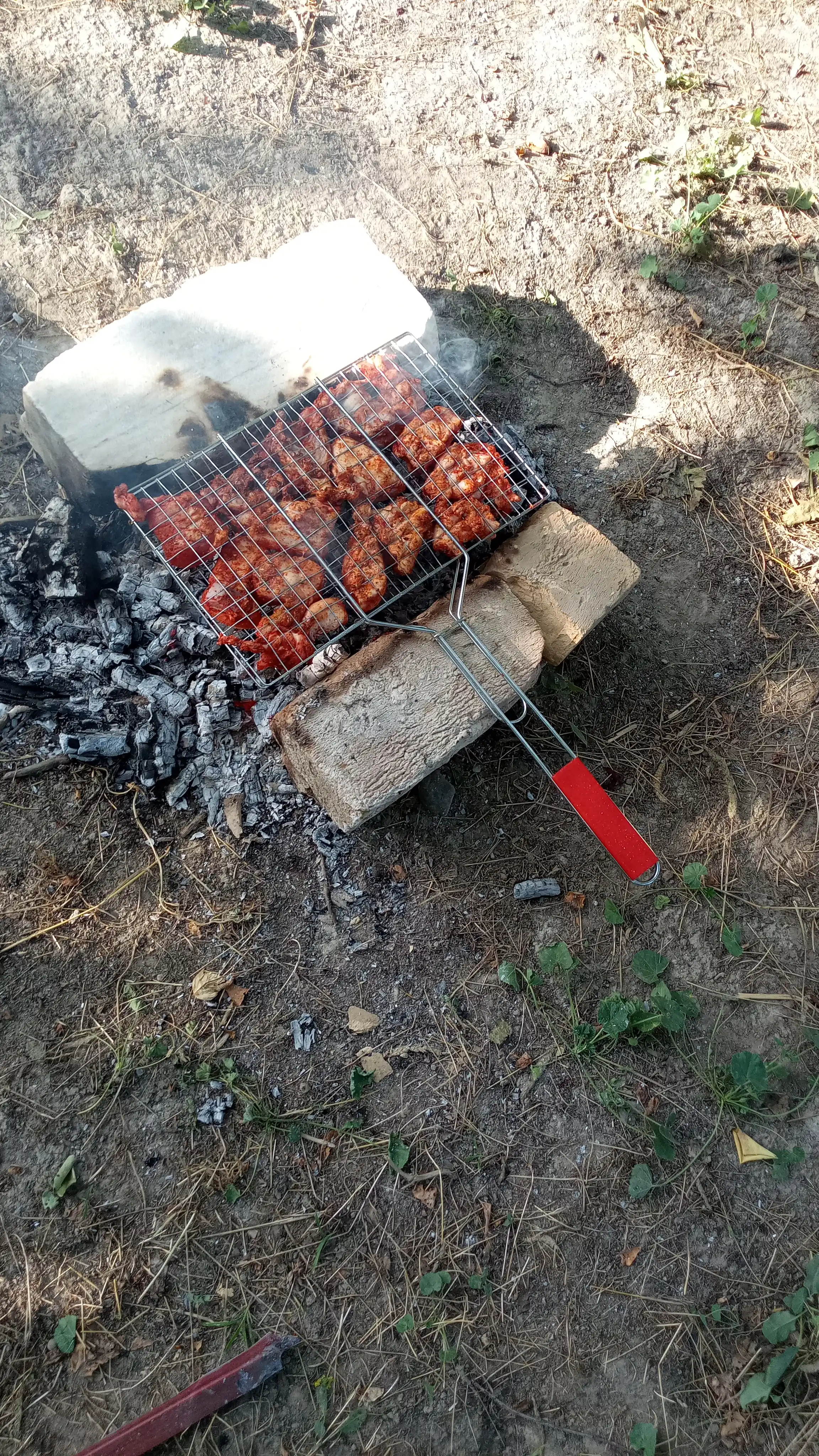 Решетка для барбекю, с ручкой