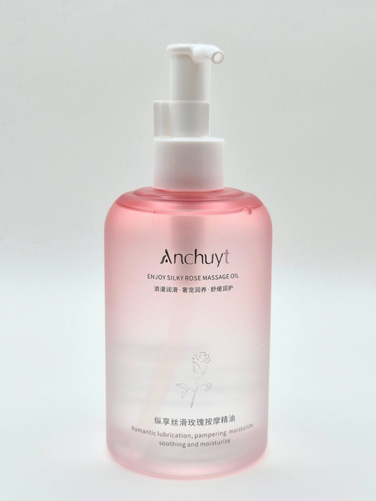 Массажное масло для тела Anchuyt Enjoy Silky Rose Massage Oil с ароматом розы, 200 мл