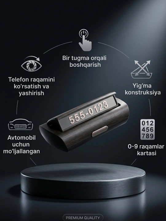 Парковочная карта, визитка с номером телефона в машину