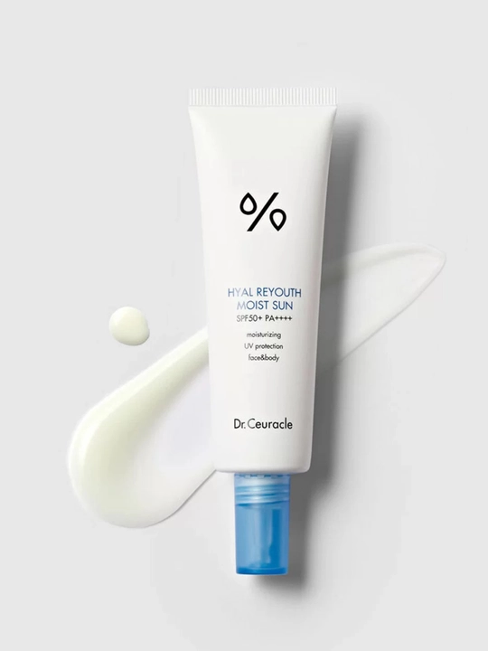 Dr.Ceuracle Hyal Reyouth Moist Sun SPF50+ namlantiruvchi quyoshdan himoyalovchi kremi - 