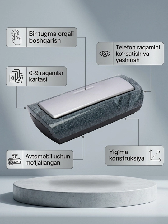Парковочная карта, визитка с номером телефона в машину