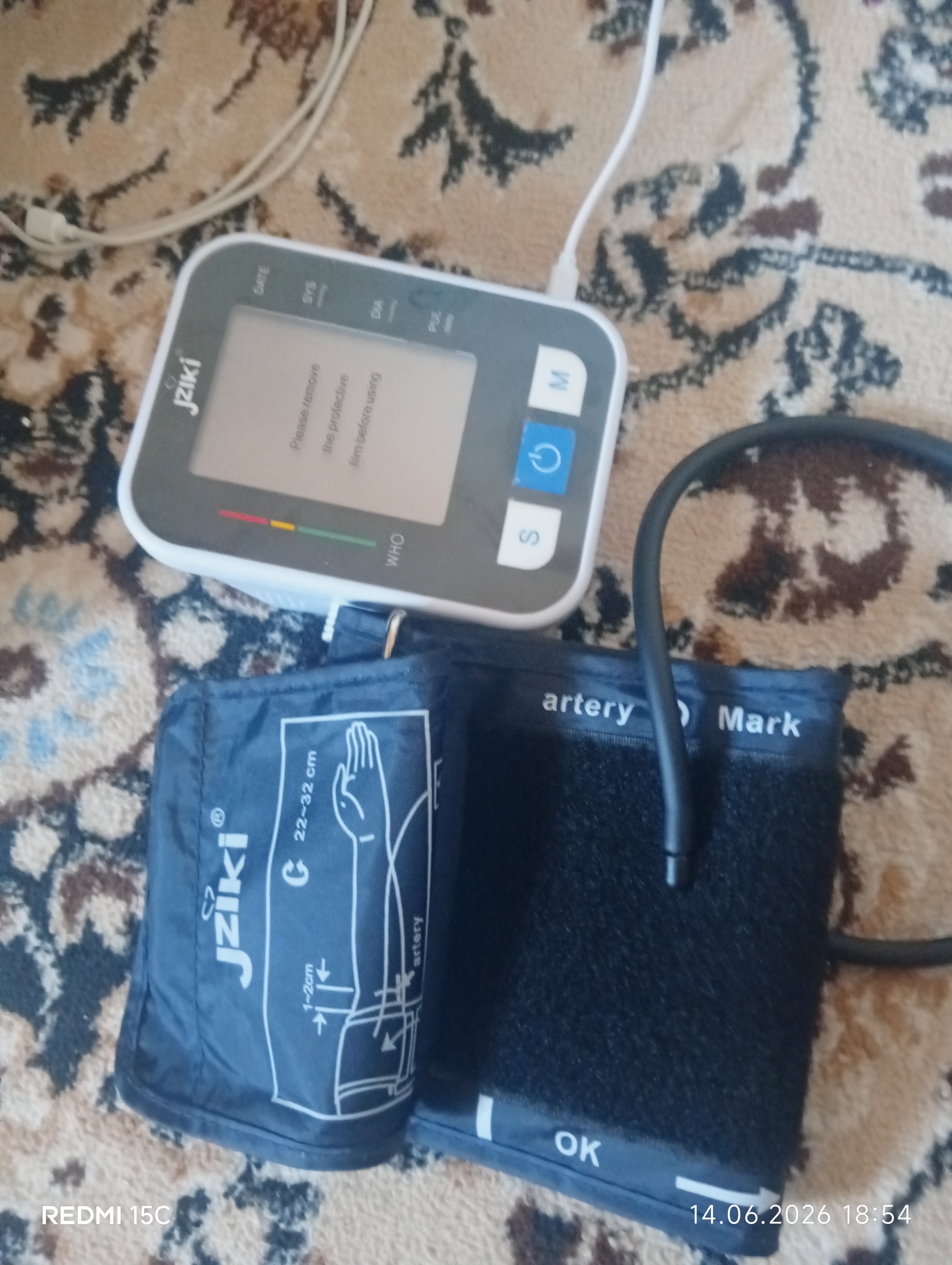 Avtomatik tonometr JZIKI ZK-B872 bosimni oʻlchash uchun, ovozli qoʻllanma bilan, elektron