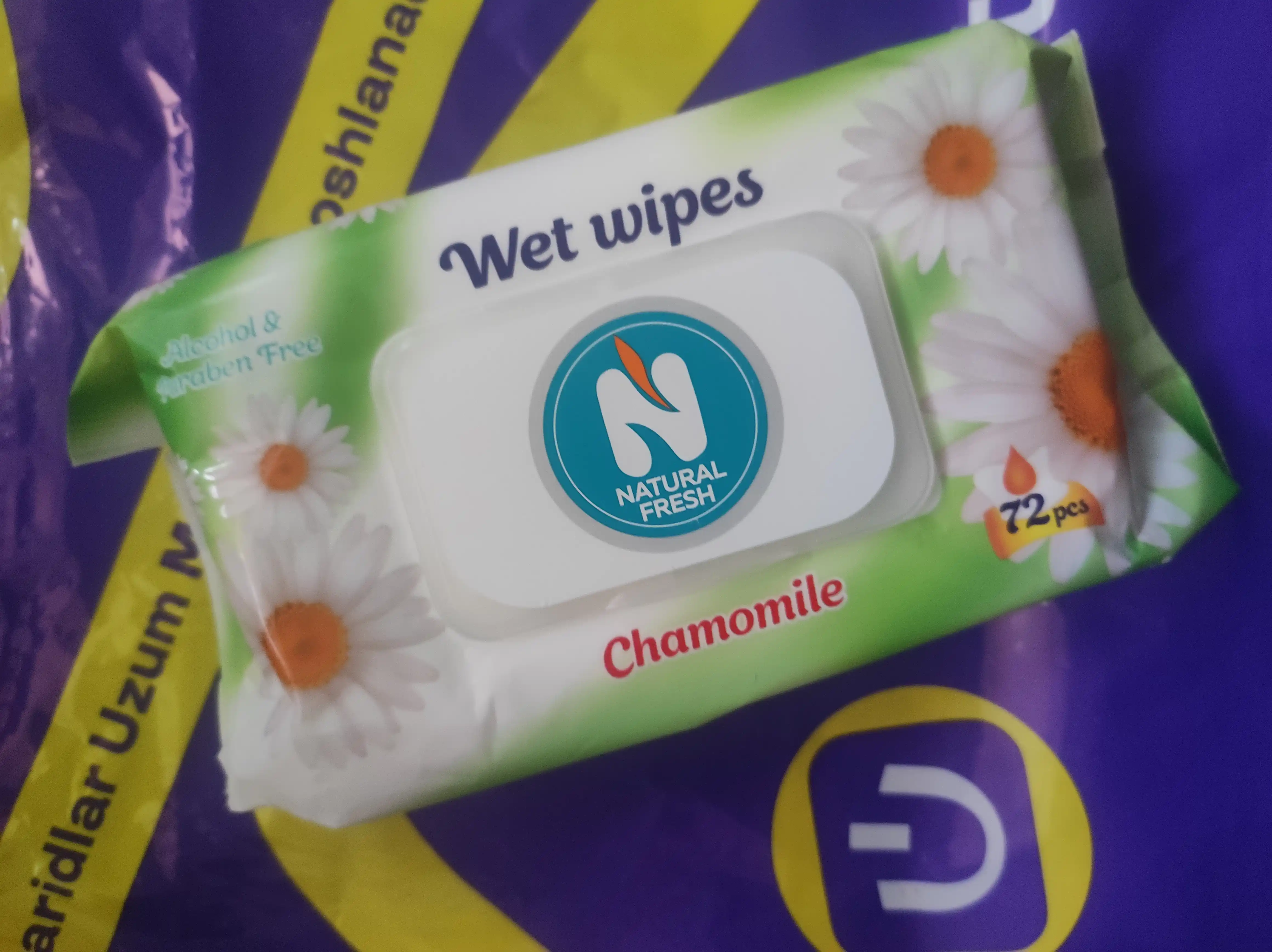 Nam salfetkalar ВС Nat Fresh romashka, 72 dona