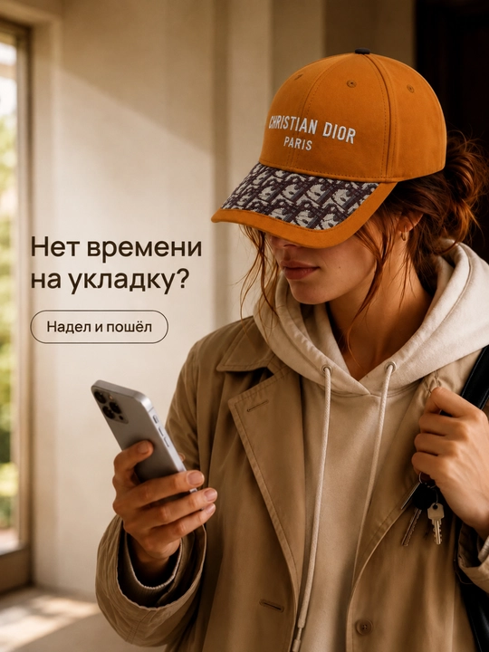Kepka ayollar uchun, Beysbolka kepka uniseks, naqshli mato, sozlanadigan o‘lcham 55–60 sm