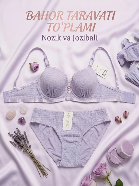 Ayollar ichki kiyim to‘plami, choksiz, lifchik va trusiklar to‘plami