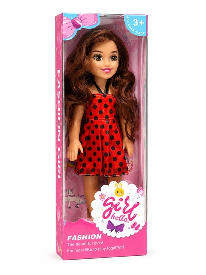 Кукла Fashion Girl в коробке, красивая кукла девочка, игровая кукла в платье — ERKINVE-FASHIONGIRLDOLL-АЛЫЙ