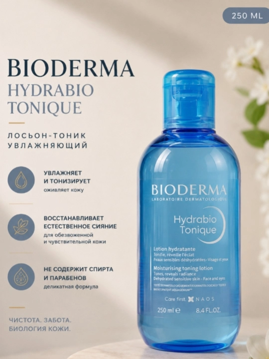 Bioderma Hydrabio Tonique Увлажняющий лосьон-тоник 250 мл - 