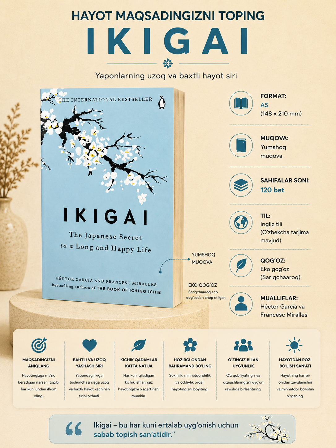 Ikigai - Hector Garcia and Francesc Miralles A5 - 