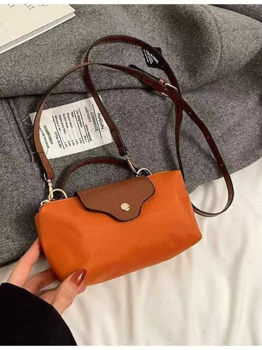 Сумка женская в стиле мини Longchamp, компактная кроссбоди и косметичка-сумочка - 
