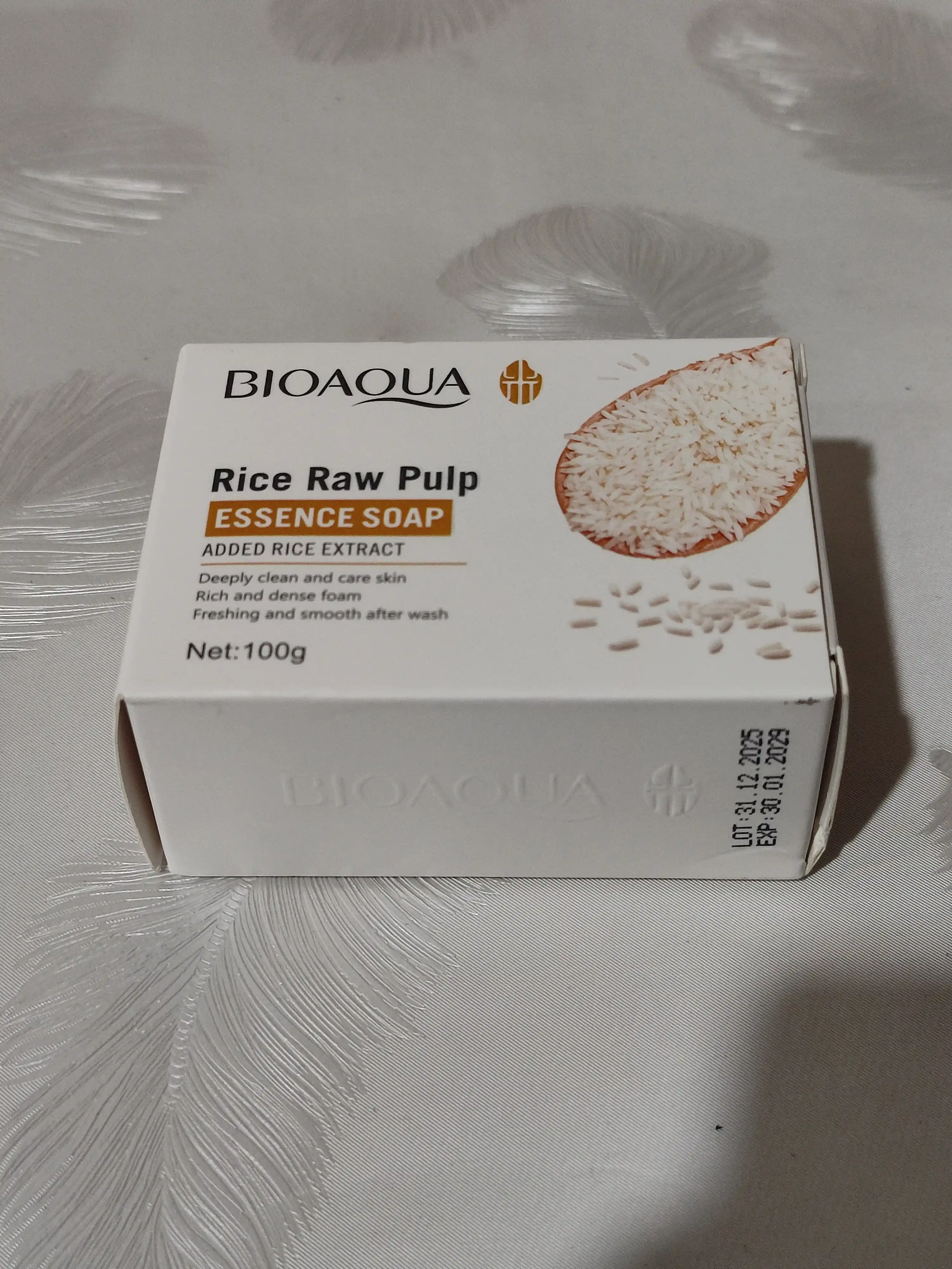 Мыло для лица, отбеливающее, BIOAQUA, с экстрактом риса, для лица и тела, 100 г