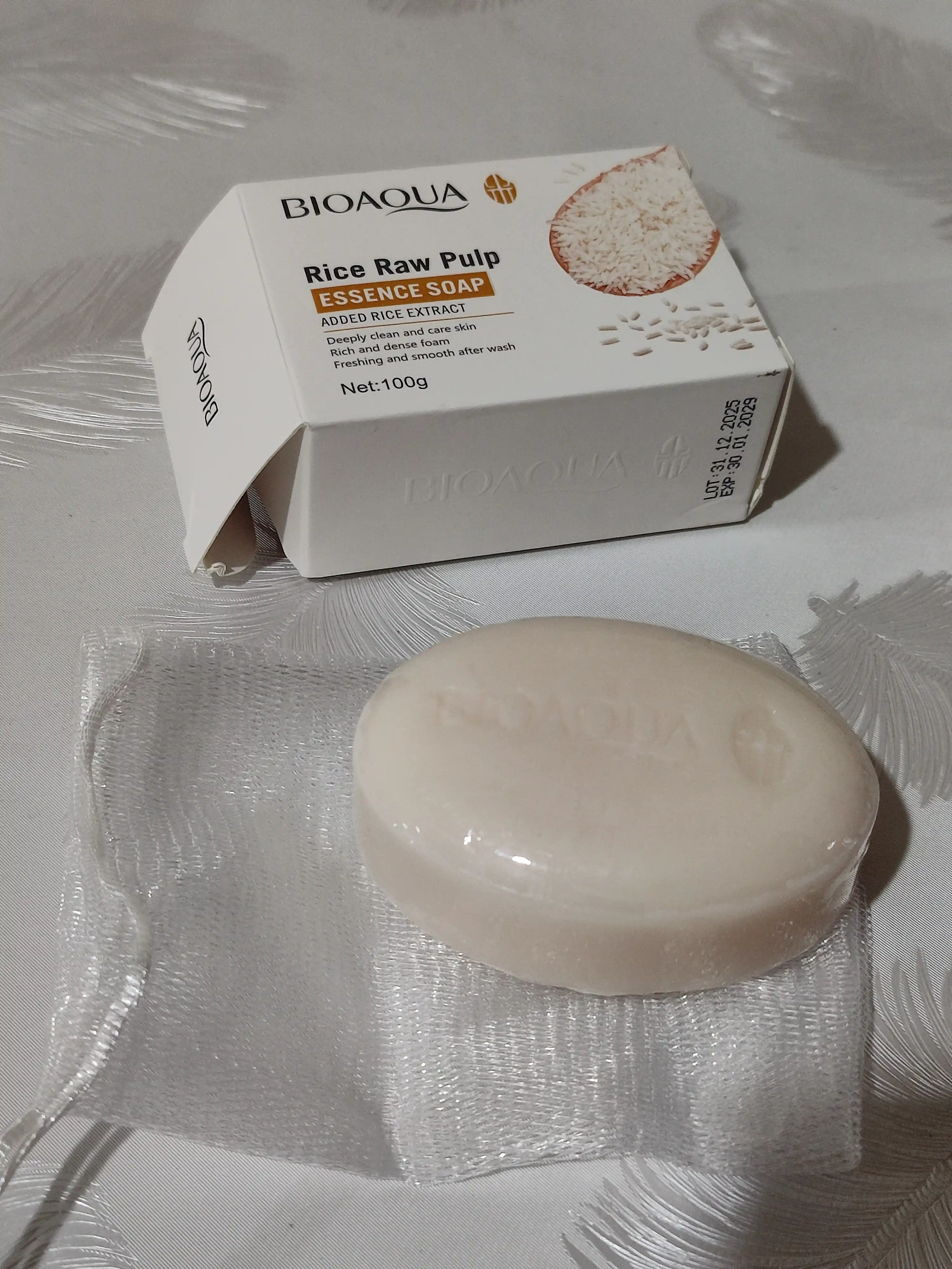 Мыло для лица, отбеливающее, BIOAQUA, с экстрактом риса, для лица и тела, 100 г