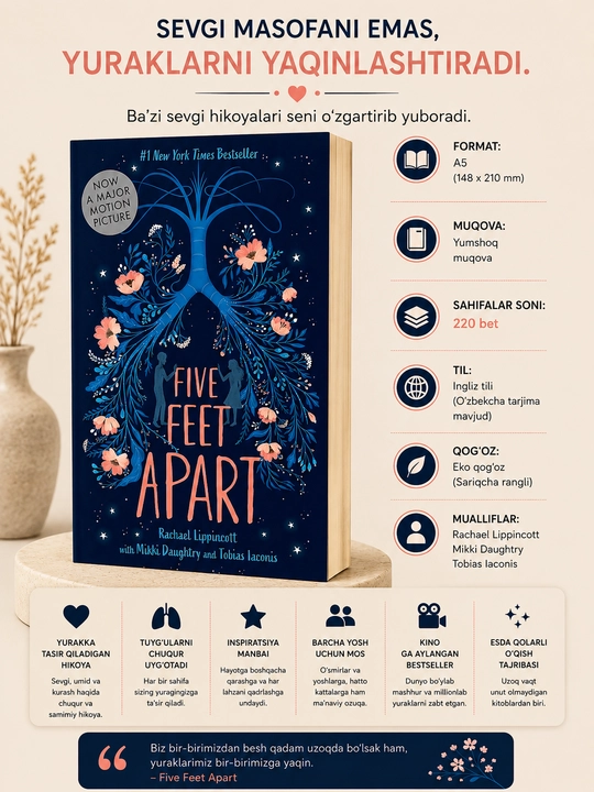 Five Feet Apart -Rachael Lippincott eith Mikki Daughtry and Tobias Laconis английский язык - 