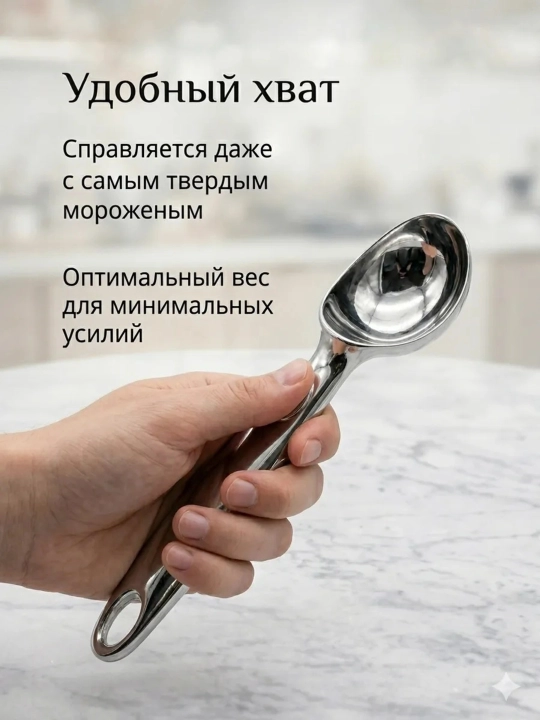 Ложка для мороженого для шариков профессиональная из нержавеющей стали