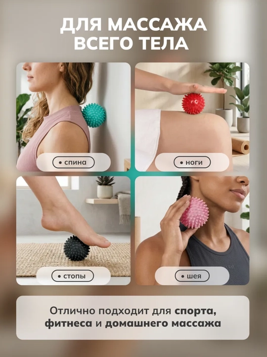 Мяч с шипами, для проработки мышц