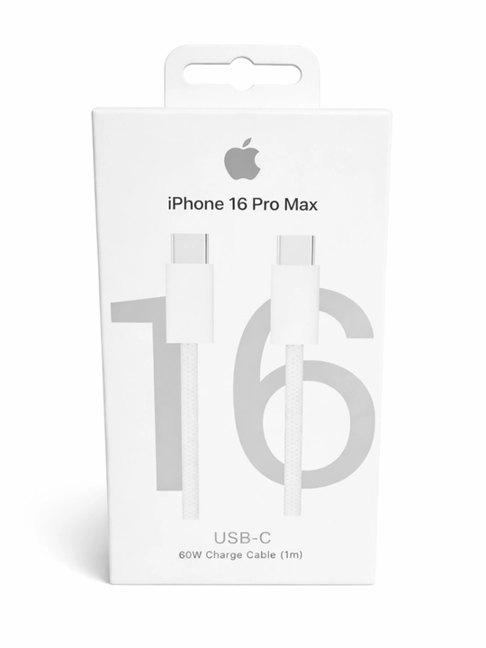 Kabel IPhone 15/16/17, iPad va MacBook uchun USB-C — USB-C 60W kabel, 1 m