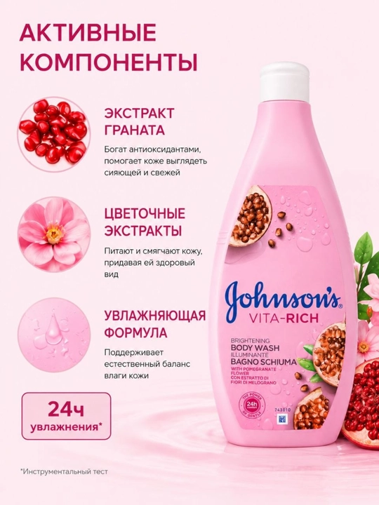 Johnson’s Soft & Nourish Гель для Душа