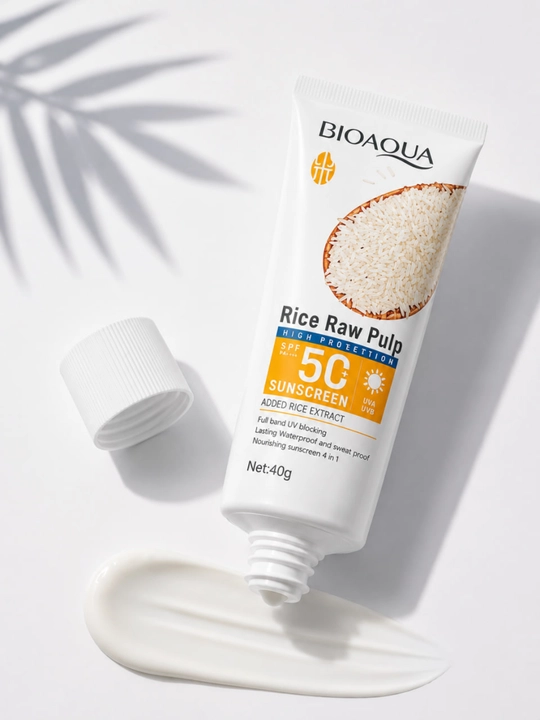 Солнцезащитный крем BIOAQUA SPF 50+, экстракт риса - 
