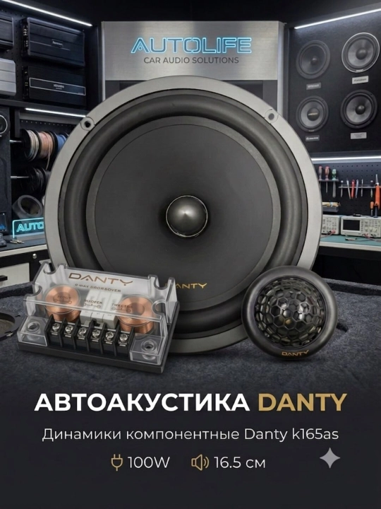 Danty K165AS ikki komponentli avtomobil dinamiklari