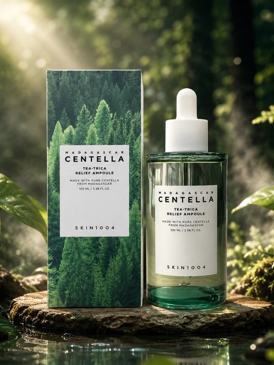 Очищенную кожу лица после тоника SKIN1004 Madagascar Centella Tea-Trica Relief