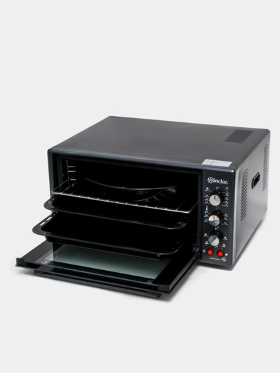 Wincler pechi elektr mini pech duxovka 60L, 5 yil kafolat, 300°C, kuchli va qulay model