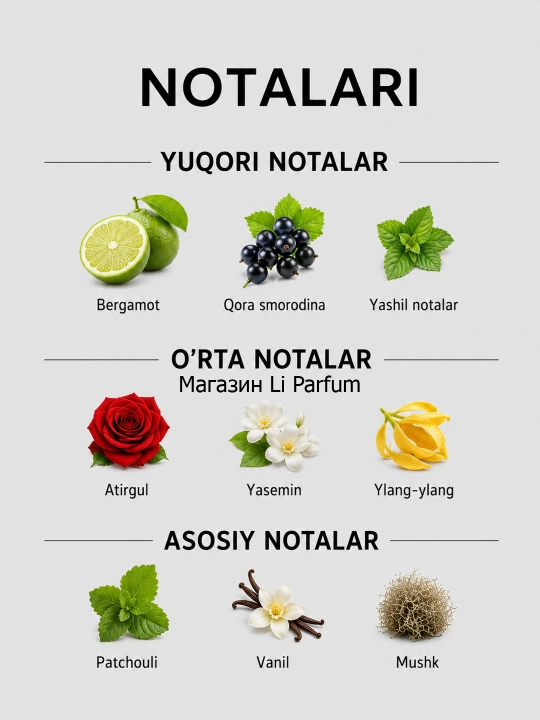 Erkaklar uchun Magie Noire sitrus-ziravorli ifori, 100 ml
