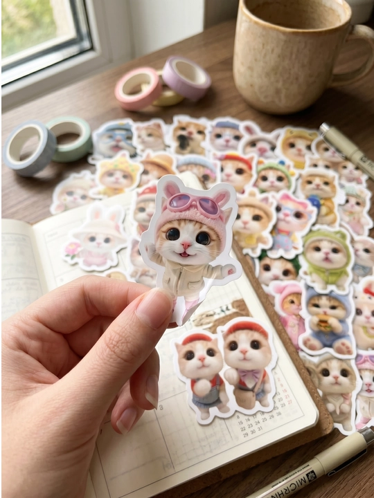 Стикеры, наклейки - Милые котики, кошки, мемы кошек