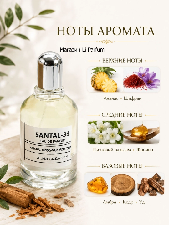 Santal 33 унисекс парфюм, 90 мл - 