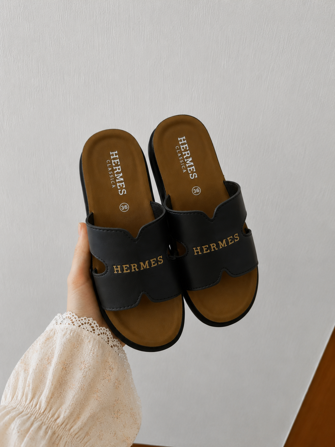 HERMES шлепанцы для женщин и девочек, тапочки для лета, маломерят на один размер 36-40 - 
