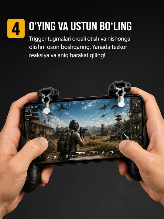 Triggerlar PUBG, Free Fire, Standoff o'yinlari uchun + Qo'lqop sovg'a