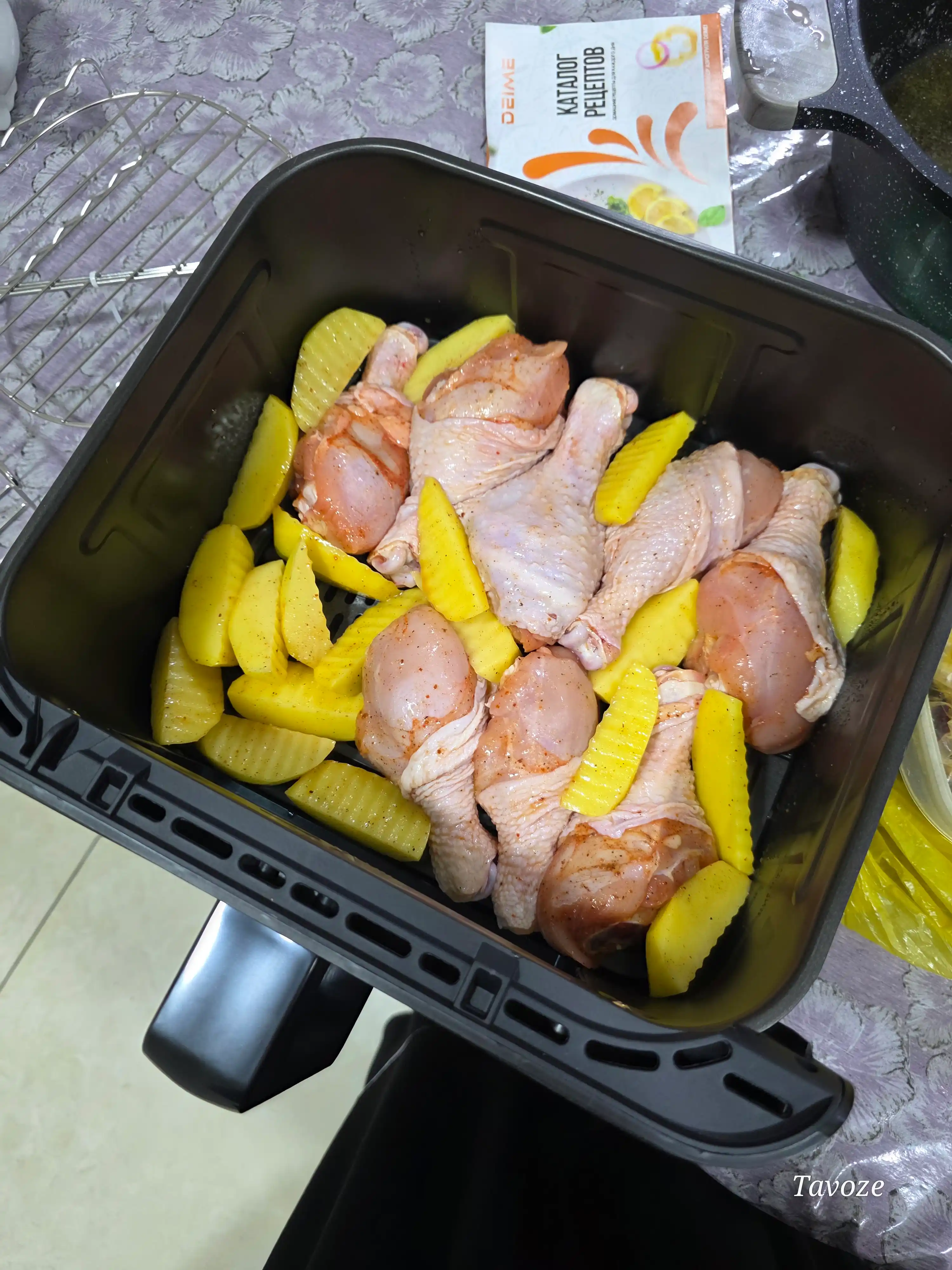 Deime aerogrill, 6, 7, 8, 10 l, yog‘siz qovurish, 1800 Vt quvvatli, ko‘p funksiyali